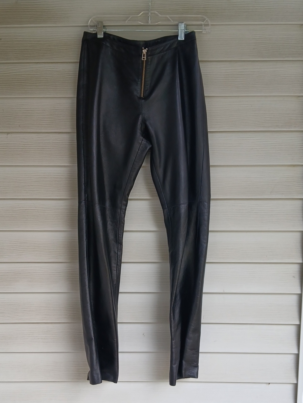 Hugo Buscati Women's Leather Pants in Black Size 6 Like New, Genuine Leather